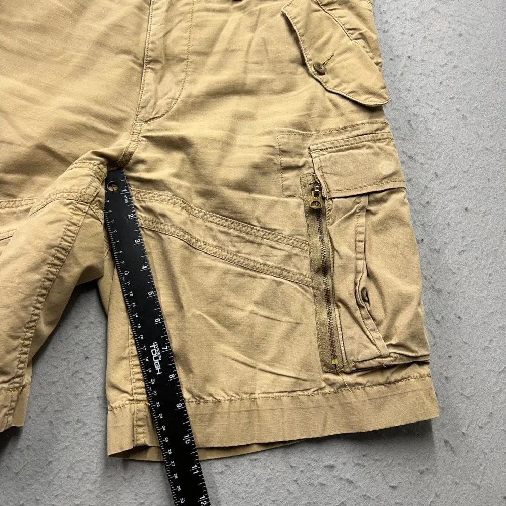 Polo Ralph Lauren Mens 31 Cargo Shorts Vintage Heavy Flying Jet Pilot Khaki Tan